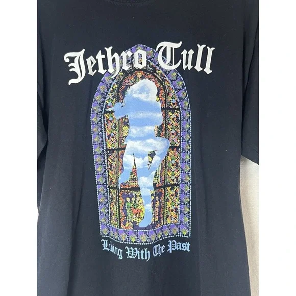 Jethro Tull T-Shirt Adult Size Large Living With The Past Tour Concert 2002 Y2K - Picture 2 of 5